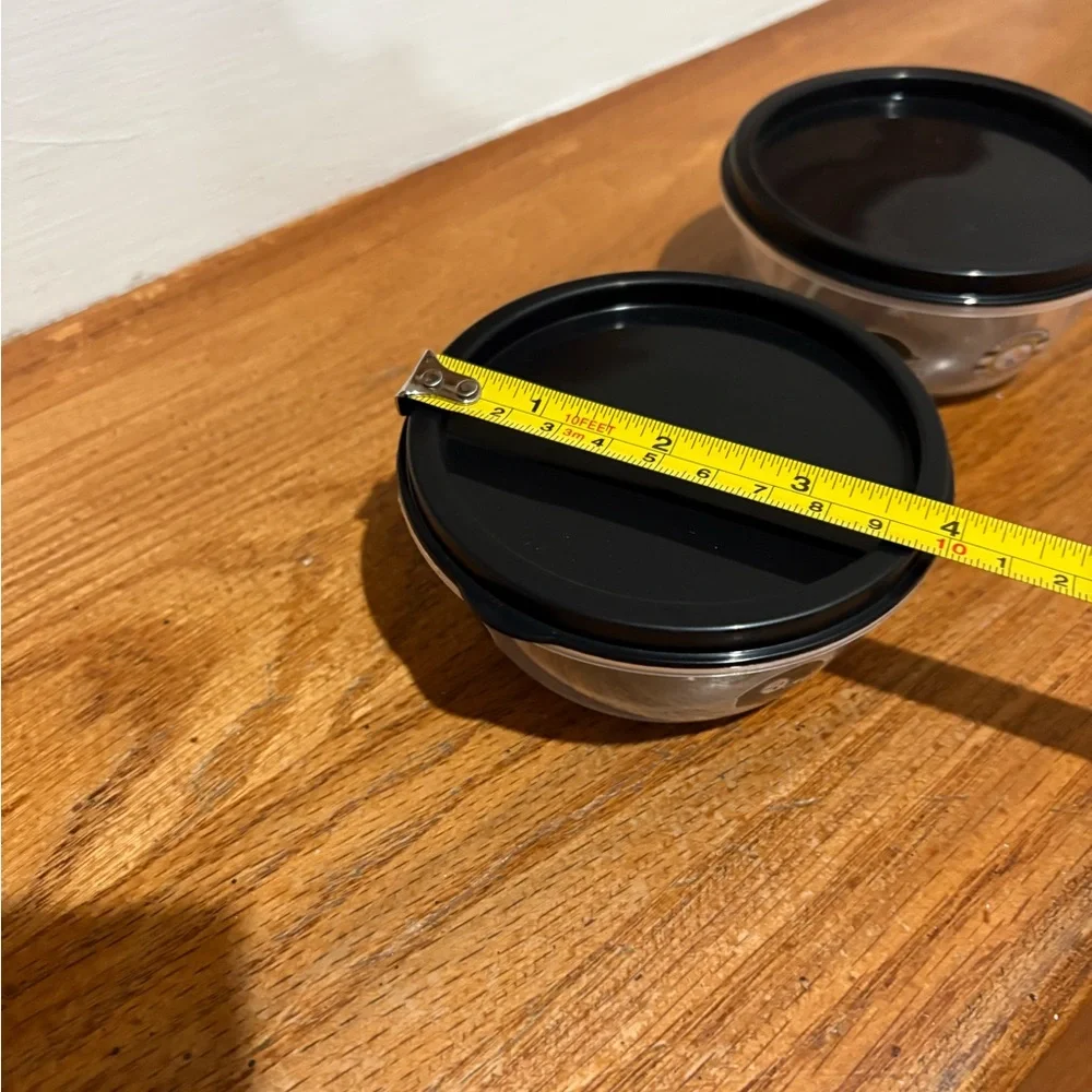 2 Pittsburgh Steelers Clear Small Snack Bowls with Black Lids